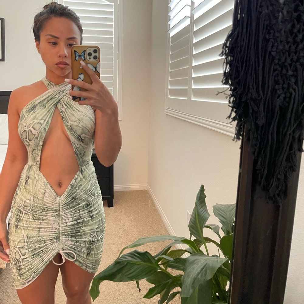 Mini Snake Print Dress